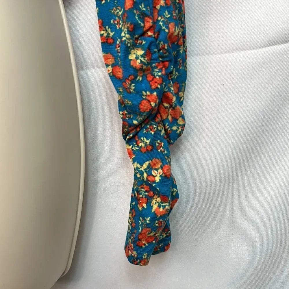 Free People Intimately free floral turquoise body suit size XS NWT